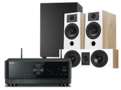 Kino domowe - Yamaha RXV4A (czarny) + Diva 3 (dąb) + Diva 7 (dąb) + BASSO 880 (czarny) - miniaturka - grafika 1