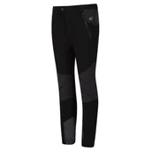 Odzież trekkingowa dziecięca - Dziecięce spodnie softshellowe Regatta Tech Mountain czarne Rozmiar: 128 cm - miniaturka - grafika 1