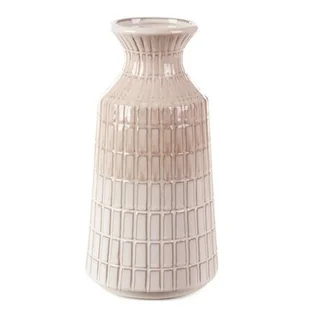 Wazon EUROFIRANY Edna 05 16 x 31 cm Kremowy - Wazony i flakony - miniaturka - grafika 1