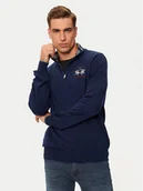Swetry męskie - La Martina Sweter ZMS314 YW120 Granatowy Regular Fit - miniaturka - grafika 1