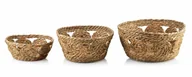 Kosze wiklinowe - Lumarko Lumarko Komplet 3 Koszy 30xh:15cm/27xh:13cm/21xh:9cm HIWB3029 Mondex - miniaturka - grafika 1