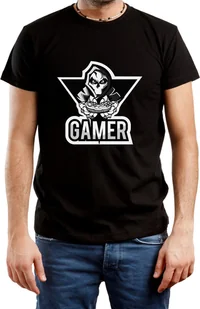 T-SHIRT MĘSKI PREZENT DLA GRACZA GAMER XBOX KOSZULKA CZARNA R-L A392 - Koszulki męskie - miniaturka - grafika 1