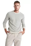 Bluzy męskie - DeFacto Męska bluza, beżowy, XL - miniaturka - grafika 1