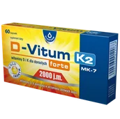 Witaminy i minerały - OLEOFARM SP. Z O.O. D-Vitum Forte 2000 J.M. K2 60 Kapsułek - miniaturka - grafika 1