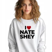 Bluzy damskie - Bluza Damska Biała I LOVE NATE SHEY Trylogia Książka Wz - M - miniaturka - grafika 1