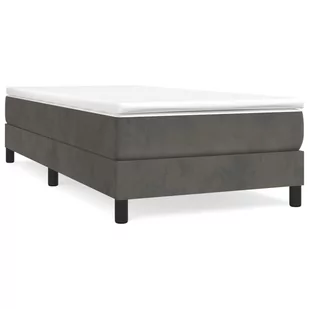 Lumarko Łóżko kontynentalne, ciemnoszare, obite aksamitem, 90x200 cm - Łóżka - miniaturka - grafika 3