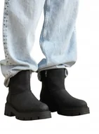 Śniegowce damskie - TAMARIS CZARNE ZIMOWE ŚNIEGOWCE Z OCIEPLENIEM I FUTERKIEM 40 6DA - miniaturka - grafika 1