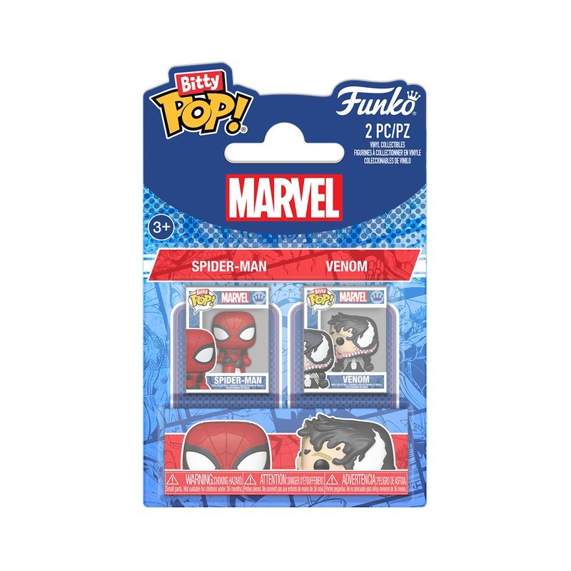 Funko, Funko Bitty POP! Multi-pack, SUPERBOHATEROWIE, Figurka Kolekcjonerska, Marvel Comics, Spider-Man&Vnm