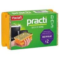 Ściereczki, gąbki, czyściki - Paclan Practi Zmywak do naczyń Silver King 2 szt. - miniaturka - grafika 1