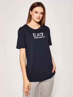 Koszulki i topy damskie - Emporio Armani EA7 T-Shirt 3HTT32 TJ52Z 1554 Granatowy Regular Fit - grafika 1