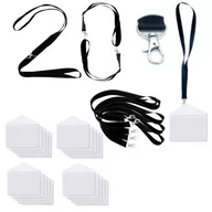 Przybory szkolne - Identyfikator poziomy holder kieszonka 100x65mm +smycz 90cm x20kpl - miniaturka - grafika 1