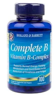 Suplementy naturalne - Holland & Barrett Complete B Vitamin B-Complex (100 tabl.) - miniaturka - grafika 1