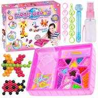 Prace ręczne dla dzieci - Koraliki Wodne Zestaw 1400 El. Szablony Wzory Do Tworzenia Biżuterii - miniaturka - grafika 1