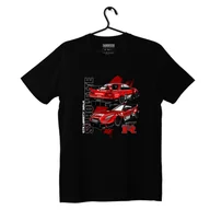 Odzież do sportów motorowych - Czarny T-shirt Nissan Skyline R35 Silhouette-S - miniaturka - grafika 1