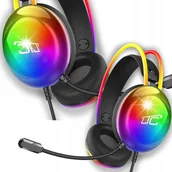 Słuchawki - SŁUCHAWKI GAMINGOWE LTC PRZEWODOWE Z MIKROFONEM PODŚWIETLENIE RGB - miniaturka - grafika 1