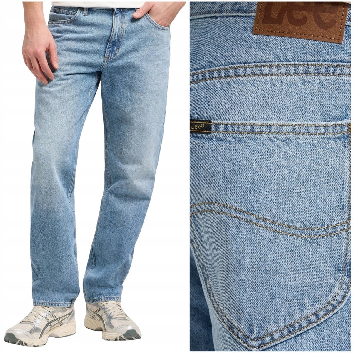 Lee Haden Reality Check luźne proste spodnie jeansowe bez streczu W33 L34