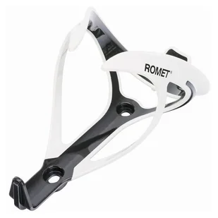 ROMET Koszyk bidonu plast. CL-110 carbon biało-czarny - Koszyki rowerowe - miniaturka - grafika 1