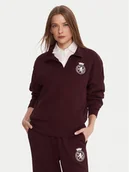 Bluzy damskie - Tommy Hilfiger Bluza UW0UW06078 Bordowy Regular Fit - miniaturka - grafika 1