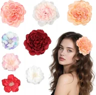 Ozdoby do włosów - KWIAT SPINKA DO WŁOSÓW DUŻY KWIATEK 8x KLIPS DO KOKA OZDOBA AKCESORIA 8szt - miniaturka - grafika 1