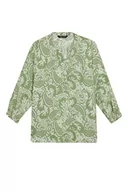 Koszule damskie - DeFacto Koszula damska z tkaniny bawełnianej z długimi rękawami, zielony, L - miniaturka - grafika 1