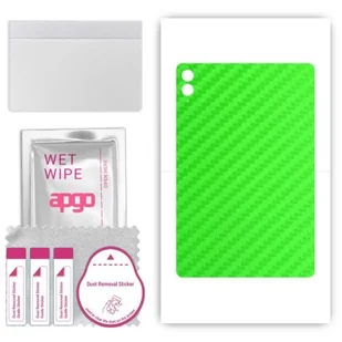 folia naklejka skórka strukturalna na TYŁ do Samsung Galaxy Tab S9 FE+ Plus - Carbon Zielony - apgo SKINS - Akcesoria do tabletów i e-booków - miniaturka - grafika 1