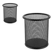 Długopisy - D.RECT - 2 sztuki – metalowy pojemnik na długopisy | okrągły uchwyt na długopisy z drutu | wielofunkcyjny kubek na długopisy Ø 91 mm, czarny - miniaturka - grafika 1