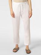 BOSS - Damskie spodnie lniane  Tatinia, biały
