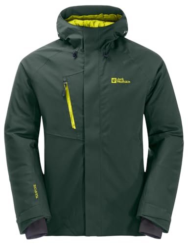 Jack Wolfskin Troposphere Ins Jkt M, Płaszcz parka Mężczyźni, Black Olive/Firefly, L