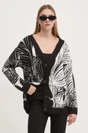 Swetry damskie - Desigual kardigan HALIFAX damski kolor czarny 24WWJF26 - miniaturka - grafika 1