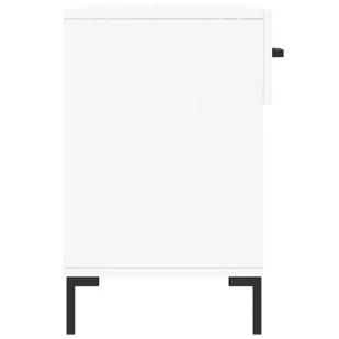 Ławka z miejscem na buty, biała, 102x35x55 cm Lumarko! - Szafki na buty - miniaturka - grafika 8