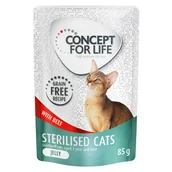 Mokra karma dla kotów - Concept for Life Sterilised Cats w galarecie, wołowina - bez zbóż - 12 x 85 g - miniaturka - grafika 1