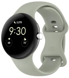 Bizon Silikonowy pasek Strap Watch Silicone 41mm do Google Pixel Watch 3/Watch 2/Watch 1, khaki - Akcesoria do smartwatchy - miniaturka - grafika 1