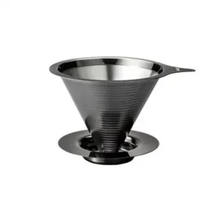 Hario Double Mesh Metal Dripper Metalowy dripper z filtrem grafitowy - Zaparzacze i kawiarki - miniaturka - grafika 1