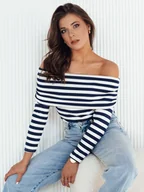 Bluzki damskie - Bluzka hiszpanka CLIERS biało-granatowa Dstreet RY2376 - miniaturka - grafika 1