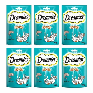 Dreamies Przysmak Dla Kota Z Łososiem 6 X 60G - Suplementy i witaminy dla kotów - miniaturka - grafika 1