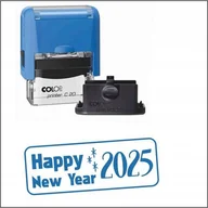 Pieczątki - PIECZĄTKA "HAPPY NEW YEAR 2025" automatyczna, święta, gadżet, prezent 1 - miniaturka - grafika 1