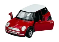 Samochody i pojazdy dla dzieci - WELLY MINI COOPER CZERWONY Z BIAŁYM DACHEM 1:34 49766 - miniaturka - grafika 1
