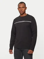 Koszulki męskie - Calvin Klein Longsleeve K10K114343 Czarny Regular Fit - miniaturka - grafika 1
