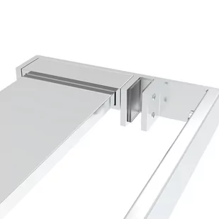 VidaXL Ścianka prysznicowa z półką chrom, 80x195 cm, ESG i aluminium - Ścianki i drzwi prysznicowe - miniaturka - grafika 12