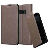 Etui i futerały do telefonów - Etui Cadorabo do Samsung Galaxy S10e w kolorze brązowym z magnetycznym zamknięciem na telefon komórkowy - miniaturka - grafika 1