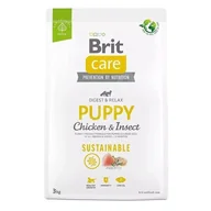 Sucha karma dla psów - BRIT CARE Dog Sustainable Puppy Chicken & Insect 3kg - miniaturka - grafika 1