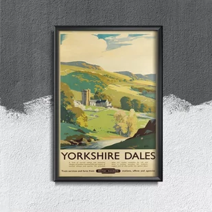 Plakat vintage do salonu Yorkshire Dales - Plakaty - miniaturka - grafika 1