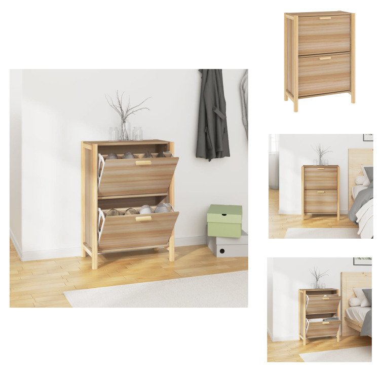 vidaXL Szafka na buty 57,5x33x80 cm z drewna - Stojaki i szafki na buty