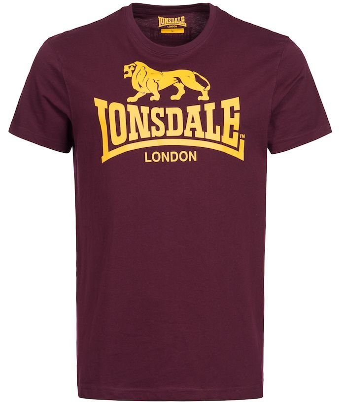 T-shirt LONSDALE LOGO bordowy-M