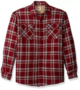 Wrangler Authentics Męska koszula z długim rękawem z podszewką Sherpa flanelowa koszula guzik, Grant, S - Koszule męskie - miniaturka - grafika 1