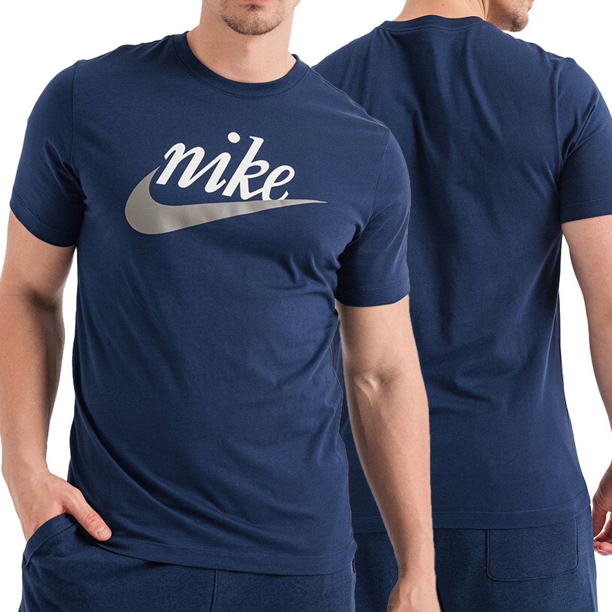 Nike t-shirt koszulka męska klasyczna granatowa DZ3279-410 L