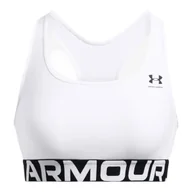 Biustonosze - Biustonosz damski Under Armour HG Mid Branded White S - miniaturka - grafika 1