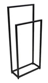 Wieszaki łazienkowe - Czarny industrialny stojak na ręczniki 60 cm S9-R91 - miniaturka - grafika 1