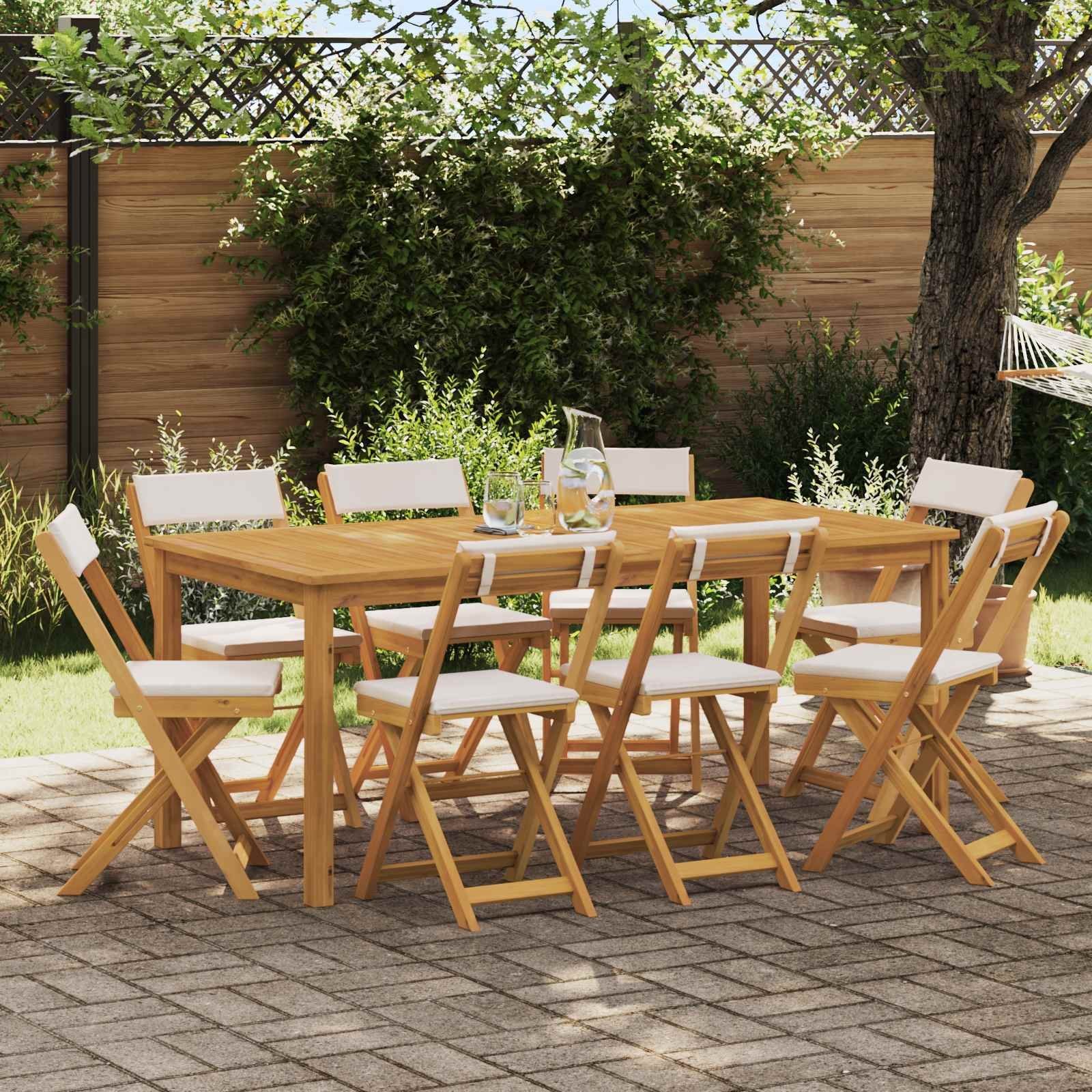 vidaXL Krzesła Bistro na Zewnątrz 8 pcs kremowobiały 40 x 53 x 80 cm 3416288