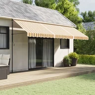 Markizy - vidaXL Tkanina do markizy na wymianę, wielokolorowe paski, 5x3,5 m - miniaturka - grafika 1